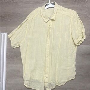 Nautica Cream Casual Button Down Shirt Relaxed Fit